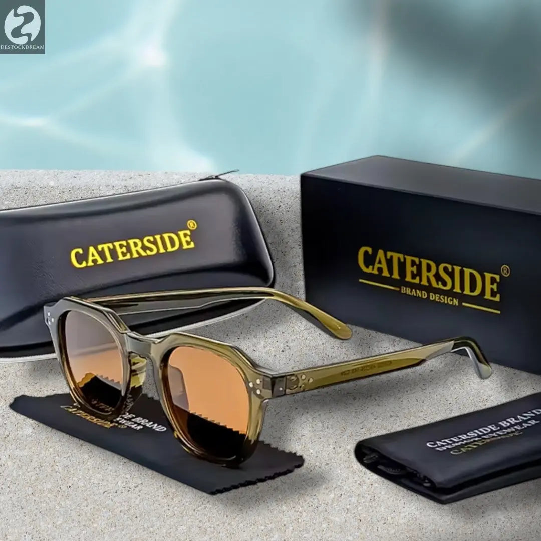 CATERSIDE Retro Polarized Sunglasses Men Ultralight TR90 Frame Polygon Women Sun Glasses Outdoor High Quality Travel Eyewear Destockdream