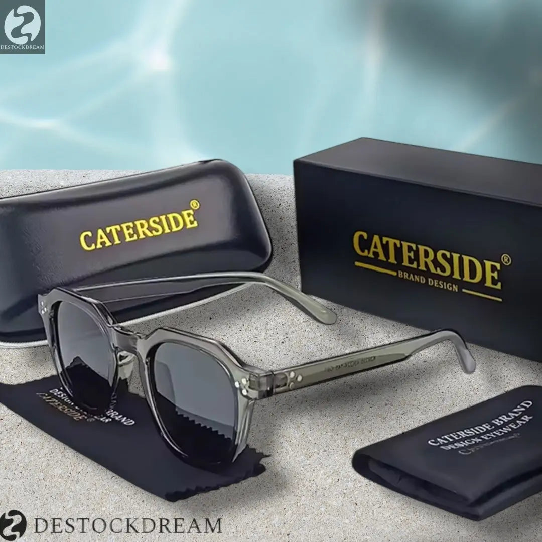 CATERSIDE Retro Polarized Sunglasses Men Ultralight TR90 Frame Polygon Women Sun Glasses Outdoor High Quality Travel Eyewear Destockdream