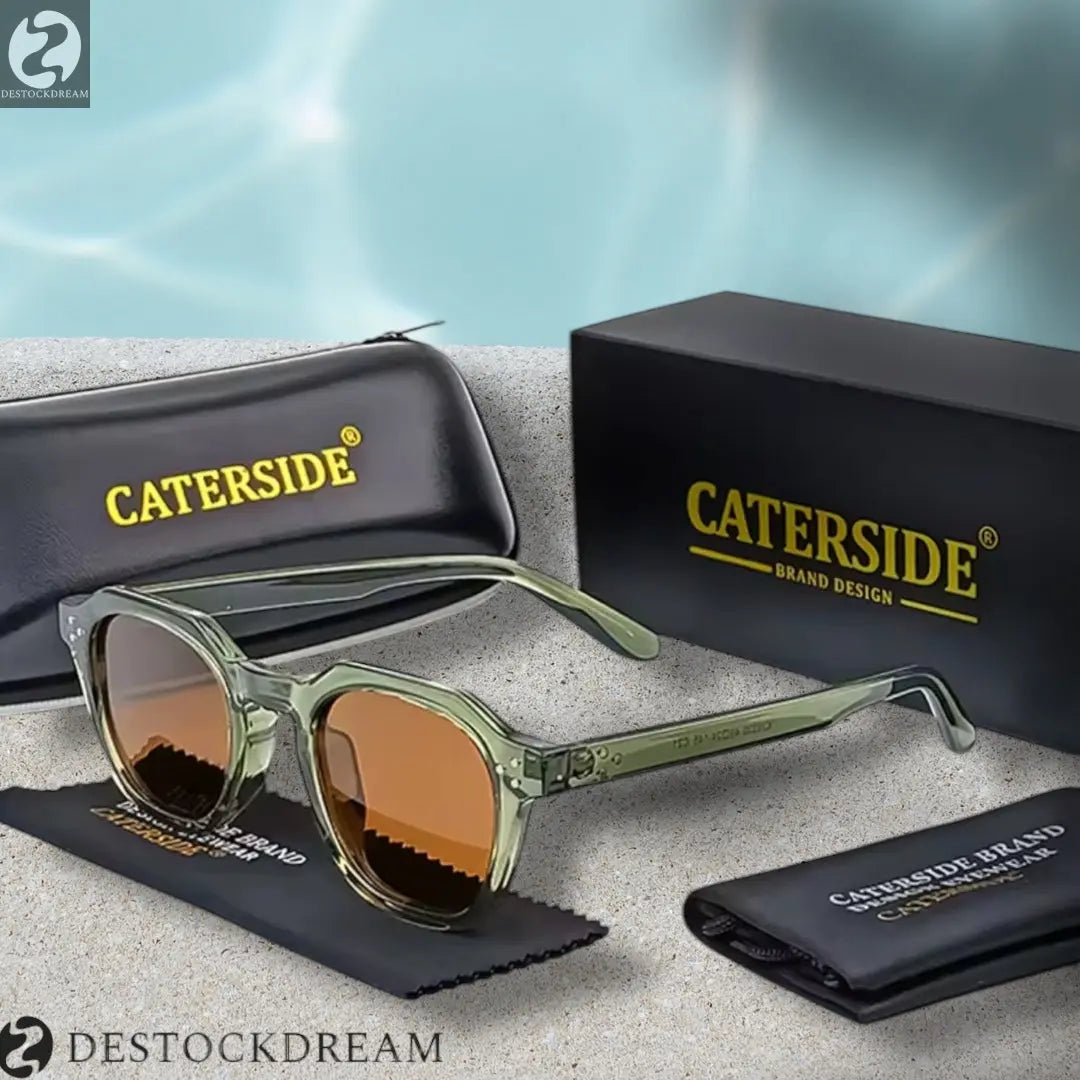 CATERSIDE Retro Polarized Sunglasses Men Ultralight TR90 Frame Polygon Women Sun Glasses Outdoor High Quality Travel Eyewear Destockdream