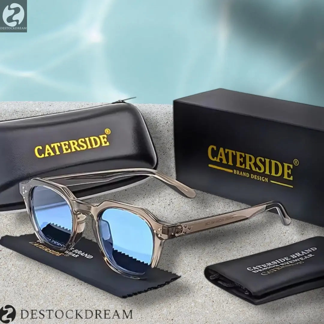 CATERSIDE Retro Polarized Sunglasses Men Ultralight TR90 Frame Polygon Women Sun Glasses Outdoor High Quality Travel Eyewear Destockdream